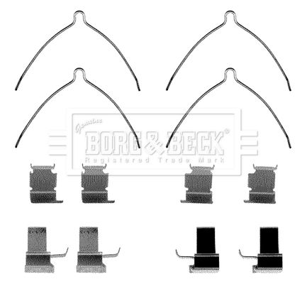 BORG & BECK Комплектующие, колодки дискового тормоза BBK1168